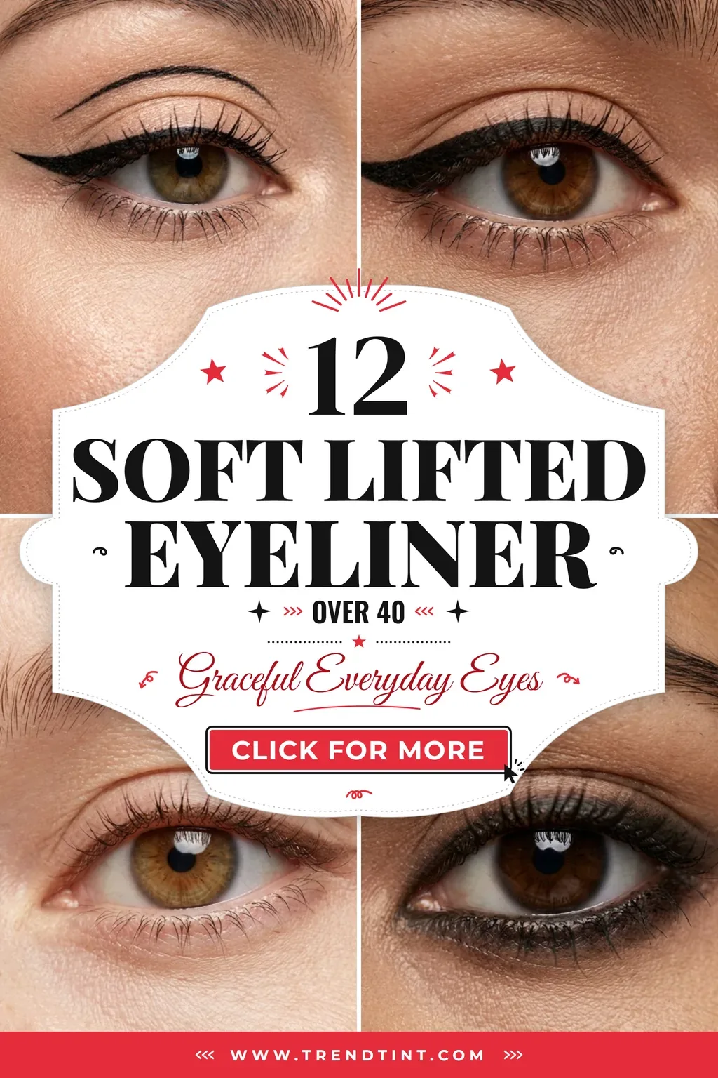 Soft Lifted Eyeliner for Women Over 40 With Hooded Eyes