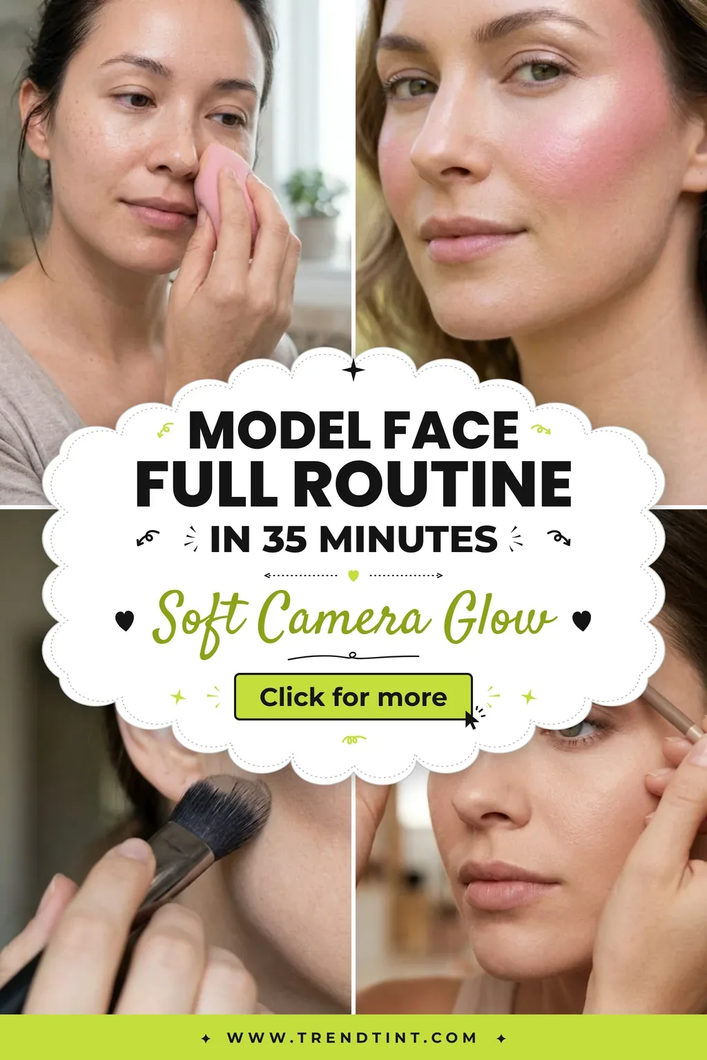 Full Model Face Process From Prep to Setting Spray