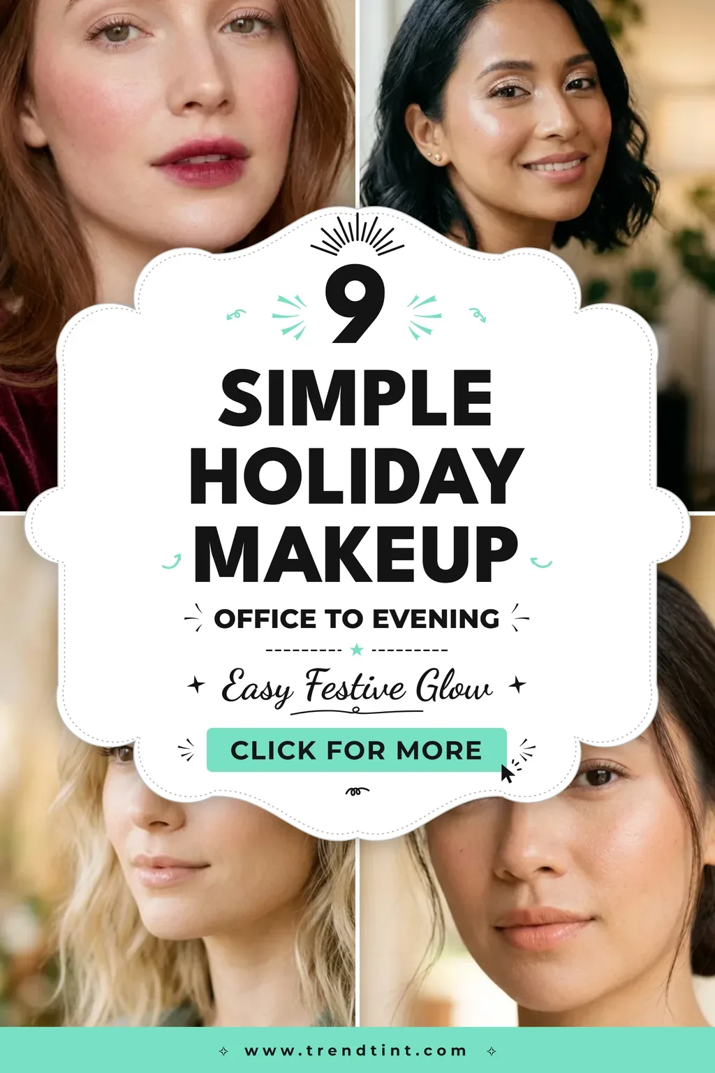 Simple Holiday Makeup That Goes From Office To Evening